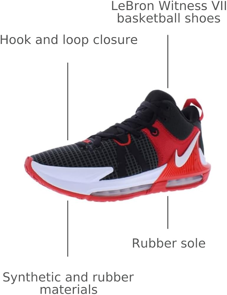 Lebron Witness VII EP 11 (US) ブラック/レッド Nike LeBron Witness 7 Black/Red Bred Lakers 2023 Basketball
